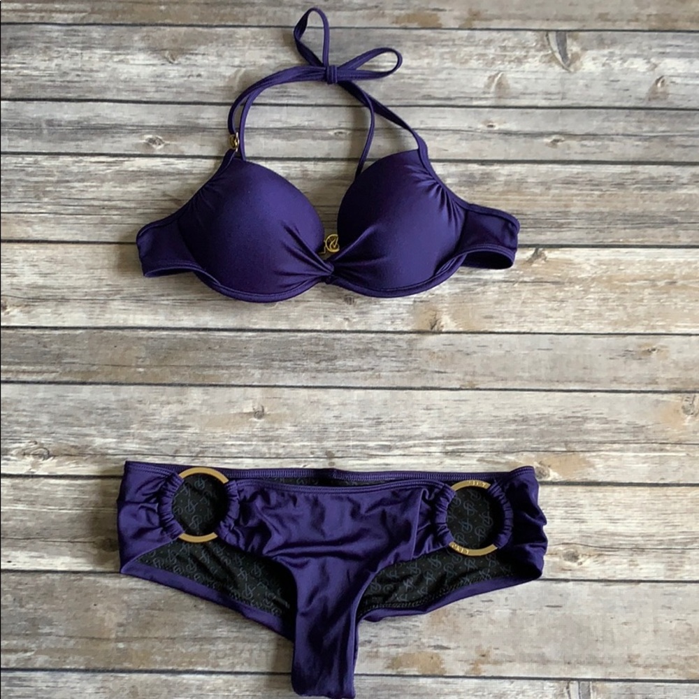VS Blue Halter Bikini size 34B/XS
